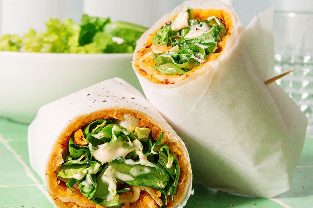 Easy vegan salad wrap recipe